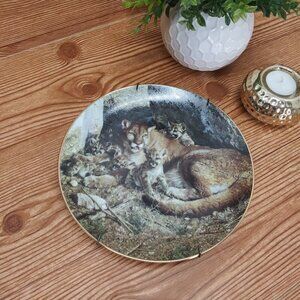 BRADFORD EXCHANGE Rocky Camp Panther Plate